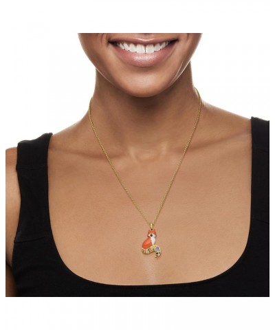 0.68 ct. t.w. Multi-Gemstone and Multicolored Enamel Fox Pendant Necklace in 18kt Gold Over Sterling. 18 inches $34.32 Necklaces