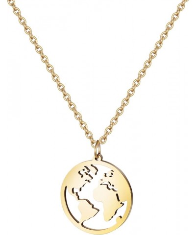 State Necklace Pendant Country Map Pendant Charm Jewelry Gift for Women Teens 1. Gold world map $6.78 Necklaces