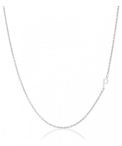 Sterling Silver Side Mini Initial Necklace P $12.88 Necklaces