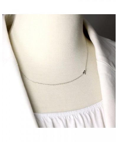 Sterling Silver Side Mini Initial Necklace P $12.88 Necklaces