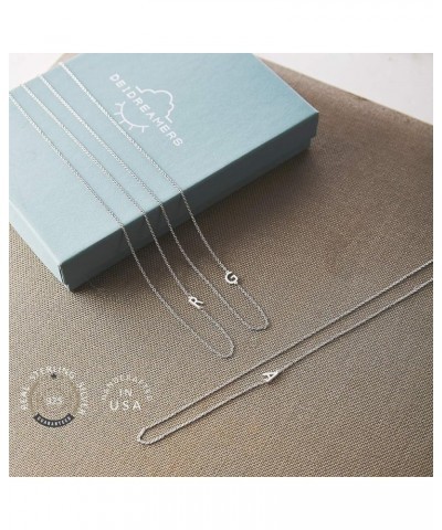 Sterling Silver Side Mini Initial Necklace P $12.88 Necklaces