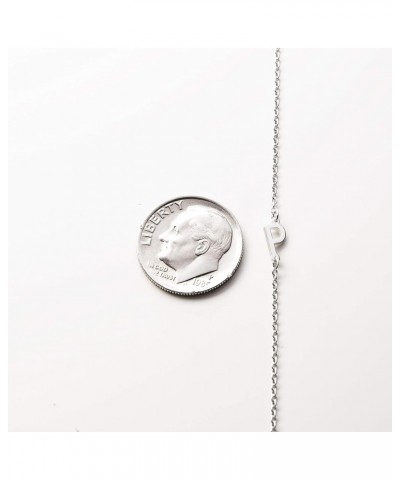 Sterling Silver Side Mini Initial Necklace P $12.88 Necklaces