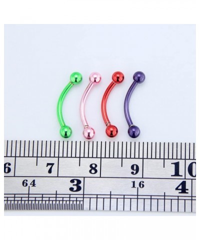 16Gx3/8(1.2x10MM) NEON Anodized Over 316L Surgical Steel with 3MM Ball Eyebrow Jewelry Pink $10.02 Body Jewelry