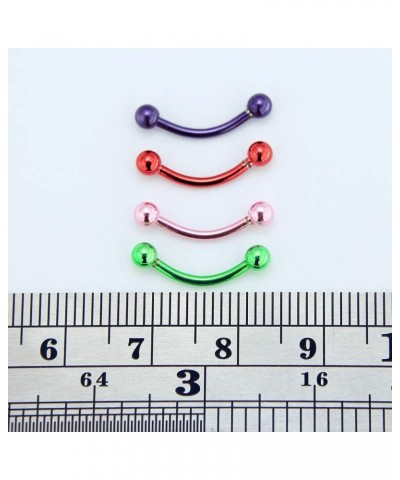 16Gx3/8(1.2x10MM) NEON Anodized Over 316L Surgical Steel with 3MM Ball Eyebrow Jewelry Pink $10.02 Body Jewelry