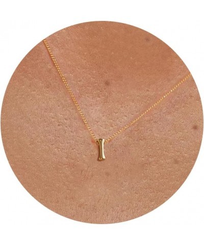 Small Letter Necklace,Dainty Gold Initial Necklaces 14K Gold Plated Personalized Tiny Initial Pendant Necklace Cute Letter Na...