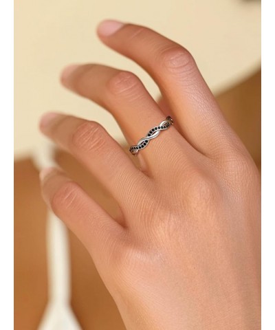 925 Sterling Silver Ring Twisted Rope Wedding Band for Women with Cubic Zirconia Size 4-12 6 Silver-White CZ $14.03 Bracelets