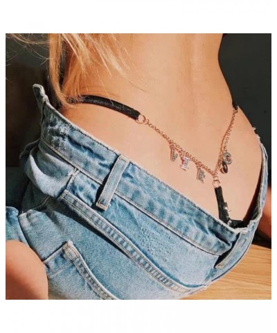 Custom Waist Chain with Customized Letter, Body Jewelry Chains for Women Girls 3pcs $11.88 Body Jewelry