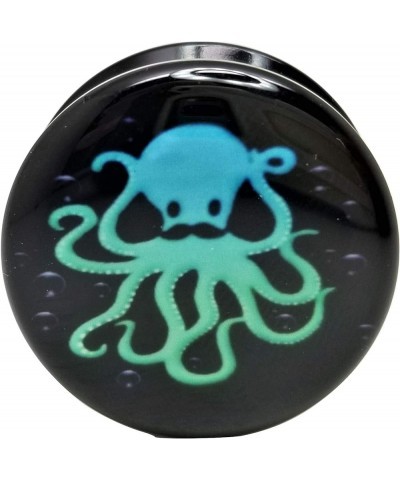 Moustache Octopus Ear Plugs - Acrylic Screw-On - 10 Sizes Pair* 11/16" (18mm) $9.15 Body Jewelry