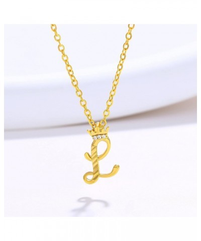 Women Necklace Letter Necklace Women's Shiny Zircon Brass Gold Plated Pendant Necklace Gift Mother Friends Lovers Women's Gif...