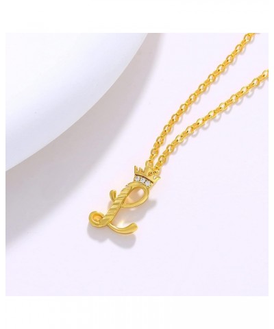 Women Necklace Letter Necklace Women's Shiny Zircon Brass Gold Plated Pendant Necklace Gift Mother Friends Lovers Women's Gif...