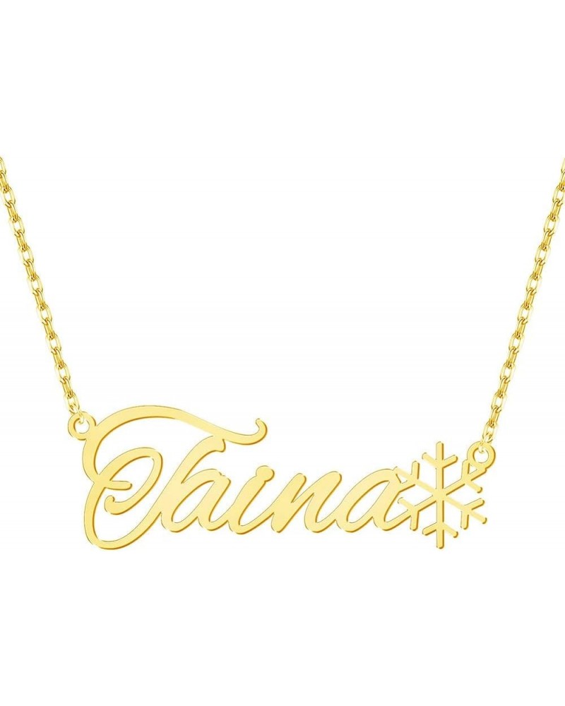 18K Gold Plated Name Necklace Personalized, Custom Mother Necklace Dainty Nameplate Pendant Charm Jewelry Gift for Her Custom...