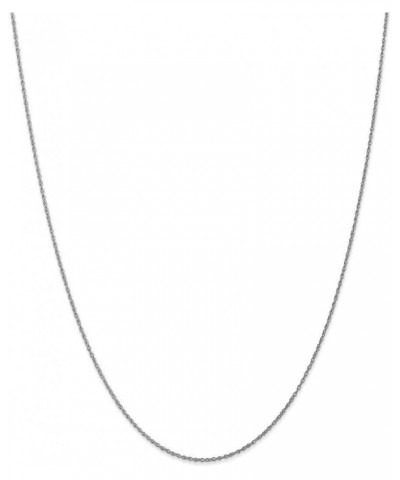 14k White Gold 24 Inch .8mm Baby Rope Chain Necklace Pendant Charm Fine Jewelry For Women Gifts For Her $74.91 Necklaces