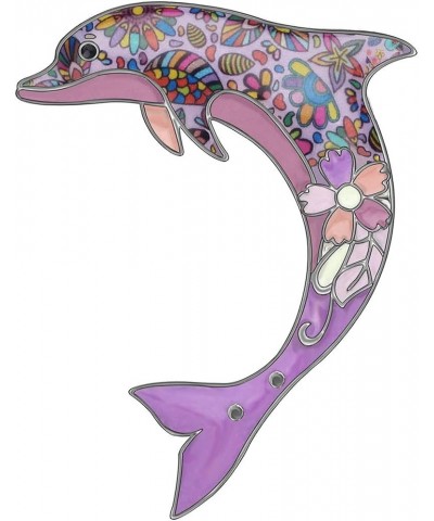 Cute Floral Enamel Dolphin Brooch Dainty Dolphin Pin Clothes Scarf Decoration for Women Girl Jewelry Gifts Purple $7.94 Brooc...