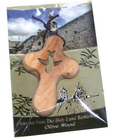 Holy Spirit the Comforter ... Olive wood Comforting Cross engraved with Dove - Necklace. Cross is about 2.5" and comes with C...