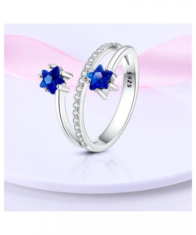 Silver Ring 925 Silver Rings for Women Colorful Cubic Zirconia Ring Wide Set Ring for Women Fashion Ring as Gift Ring Sterlin...