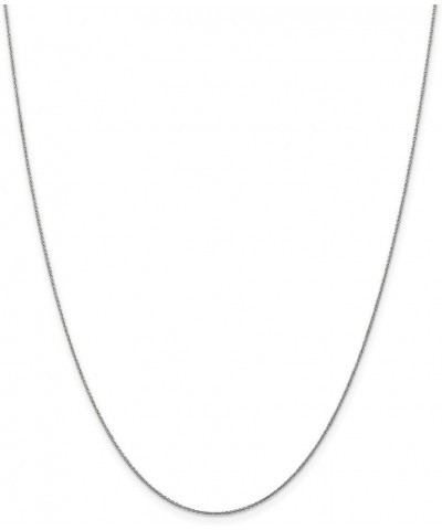 14k White Gold .75mm Solid Polished Cable Chain 18.0 Inches $76.26 Necklaces