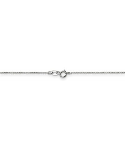 14k White Gold .75mm Solid Polished Cable Chain 18.0 Inches $76.26 Necklaces