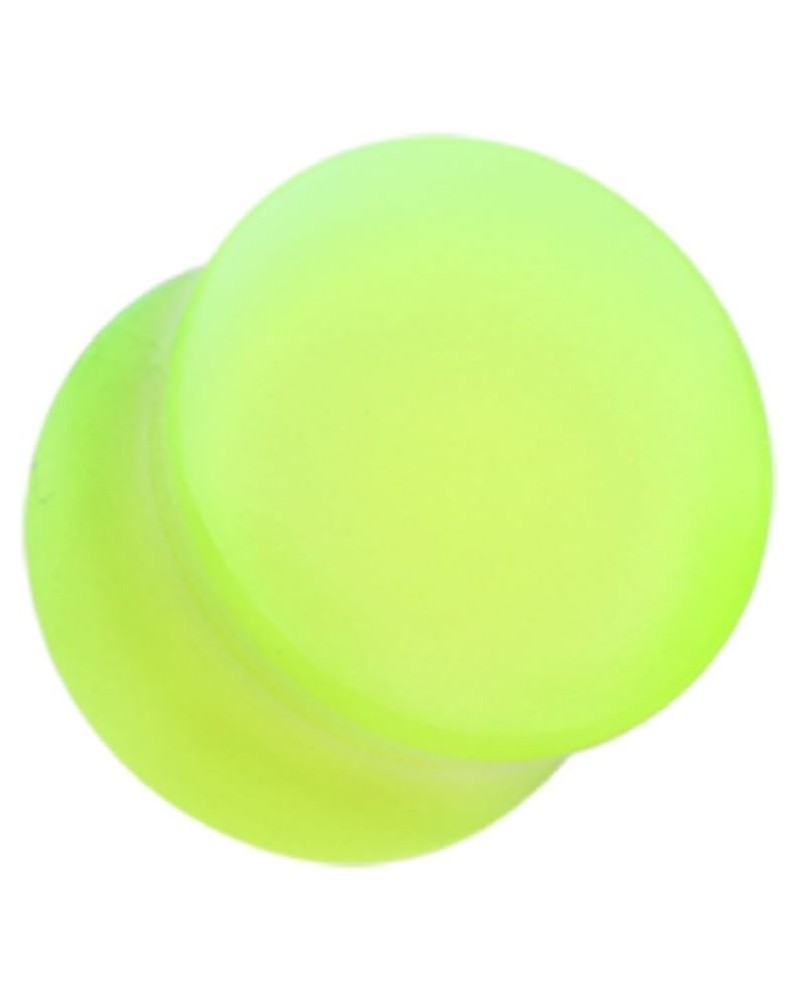 Glow in The Dark Basic Acrylic Double Flared Ear Gauge Plug (Sold by Pair) 9/16", Green $10.07 Body Jewelry