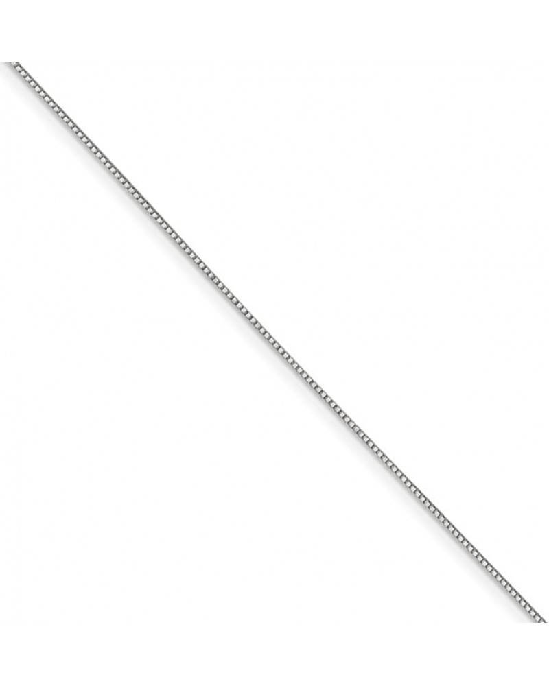 0.7mm, 14k White Gold, Box Chain Necklace 24.0 Inches $83.64 Necklaces