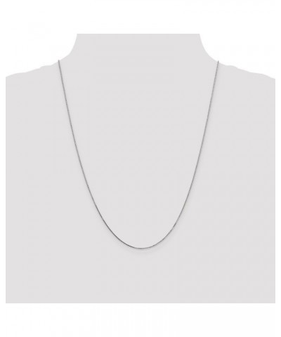 0.7mm, 14k White Gold, Box Chain Necklace 24.0 Inches $83.64 Necklaces