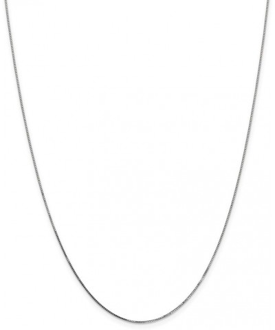 0.7mm, 14k White Gold, Box Chain Necklace 24.0 Inches $83.64 Necklaces