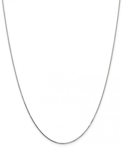 0.7mm, 14k White Gold, Box Chain Necklace 24.0 Inches $83.64 Necklaces