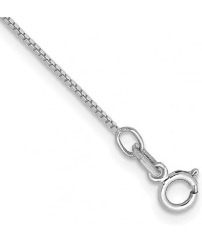 0.7mm, 14k White Gold, Box Chain Necklace 24.0 Inches $83.64 Necklaces