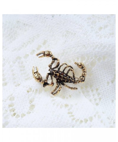 Scorpion Enamel Pin Black Gold Scorpion Insect Brooch Personality Corsage Bouquet Lapel Pin Scarf Shawl Decoration Accessorie...