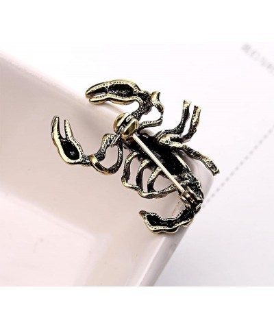 Scorpion Enamel Pin Black Gold Scorpion Insect Brooch Personality Corsage Bouquet Lapel Pin Scarf Shawl Decoration Accessorie...