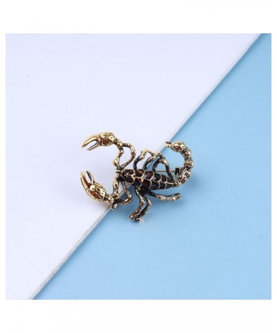 Scorpion Enamel Pin Black Gold Scorpion Insect Brooch Personality Corsage Bouquet Lapel Pin Scarf Shawl Decoration Accessorie...