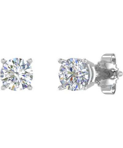 3/8 to 3/4 Carat 4-Prong Set Diamond Stud Earrings in 14K Gold or in Platinum White Gold 0.75 carats $104.55 Earrings