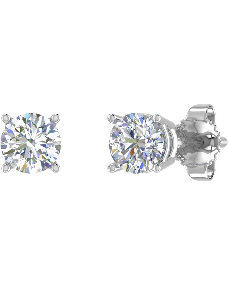 3/8 to 3/4 Carat 4-Prong Set Diamond Stud Earrings in 14K Gold or in Platinum White Gold 0.75 carats $104.55 Earrings