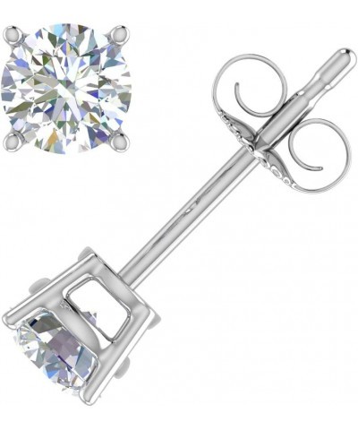 3/8 to 3/4 Carat 4-Prong Set Diamond Stud Earrings in 14K Gold or in Platinum White Gold 0.75 carats $104.55 Earrings