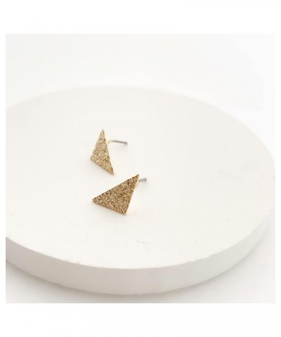 Womens Stud Earrings Titanium Allergy Support stardust triangle $34.45 Earrings