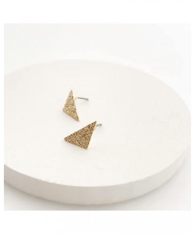 Womens Stud Earrings Titanium Allergy Support stardust triangle $34.45 Earrings