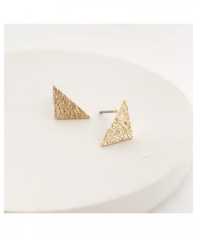 Womens Stud Earrings Titanium Allergy Support stardust triangle $34.45 Earrings