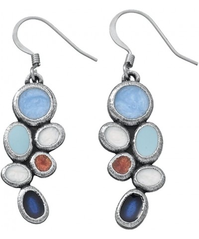 Lindy/Sky Earrings with Surgical Steel Wires – Handpainted Dangle Earrings – Handcast Jewelry For Women – Made In USA $23.47 ...