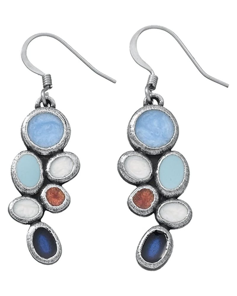 Lindy/Sky Earrings with Surgical Steel Wires – Handpainted Dangle Earrings – Handcast Jewelry For Women – Made In USA $23.47 ...