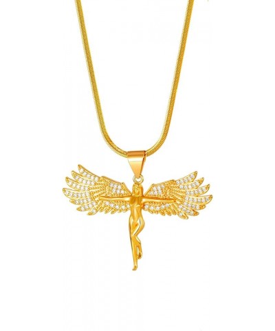 Jewelry Womens Queen and Pendant Necklace 3 Lays Rose Gold/Platinum Plated With Austrain Crystals Angel $9.50 Necklaces