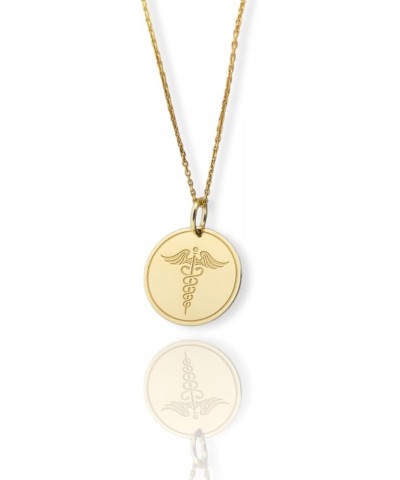 14K Solid Gold Medic Pendant, Medical Alert Necklace No Chain Included 0.55 inches / 13.9mm $122.71 Necklaces