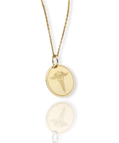 14K Solid Gold Medic Pendant, Medical Alert Necklace No Chain Included 0.55 inches / 13.9mm $122.71 Necklaces