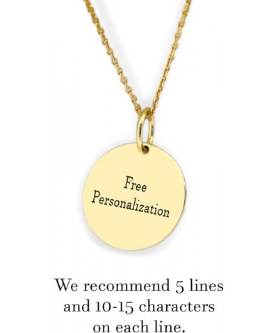 14K Solid Gold Medic Pendant, Medical Alert Necklace No Chain Included 0.55 inches / 13.9mm $122.71 Necklaces