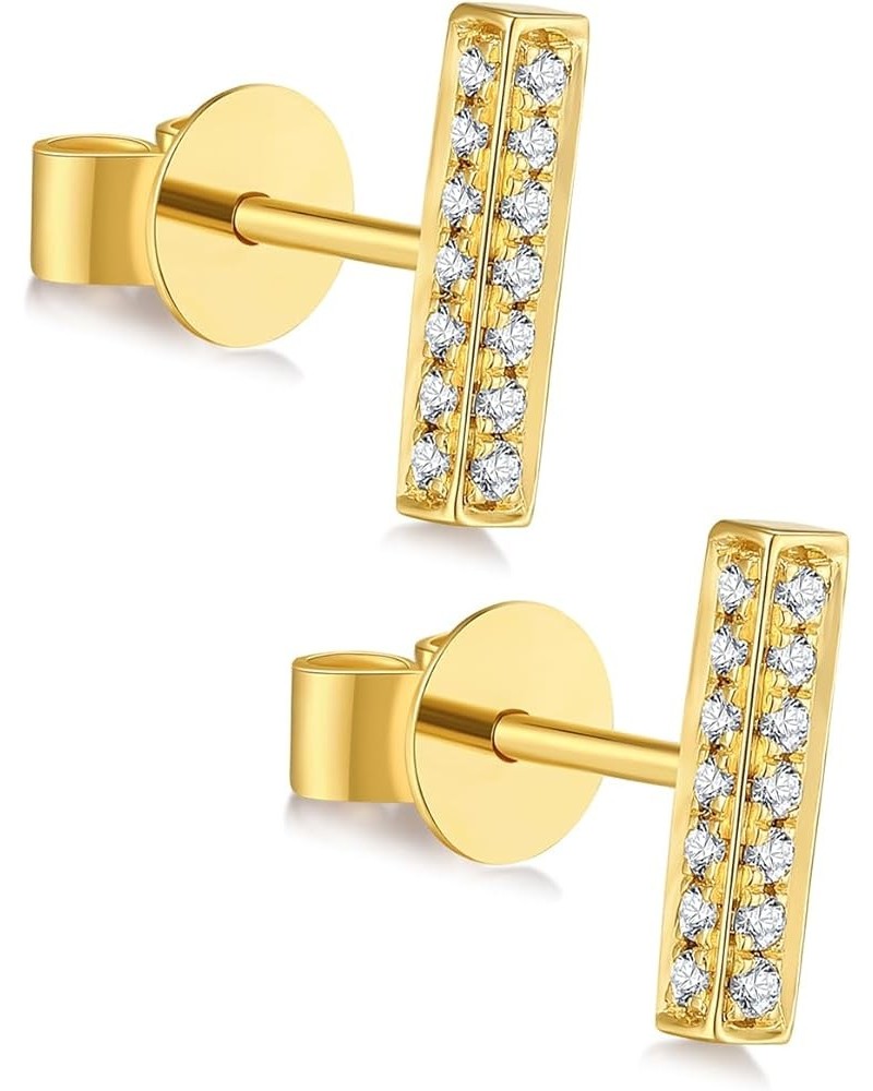 14k Solid Gold Diamond Earrings/Studs, No fading, No allergies, Non gold-plating,Lab grown Diamond, DEF VS~VVS 14k Solid Gold...