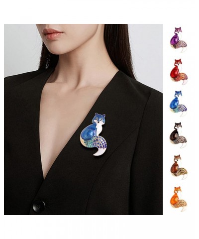 Brooch Pins, Brooch Crafts,Brooch Pin Fox Shape Exquisite Men Women Cartoon Long Lasting Lapel Brooch Clothes Decor Purple $5...