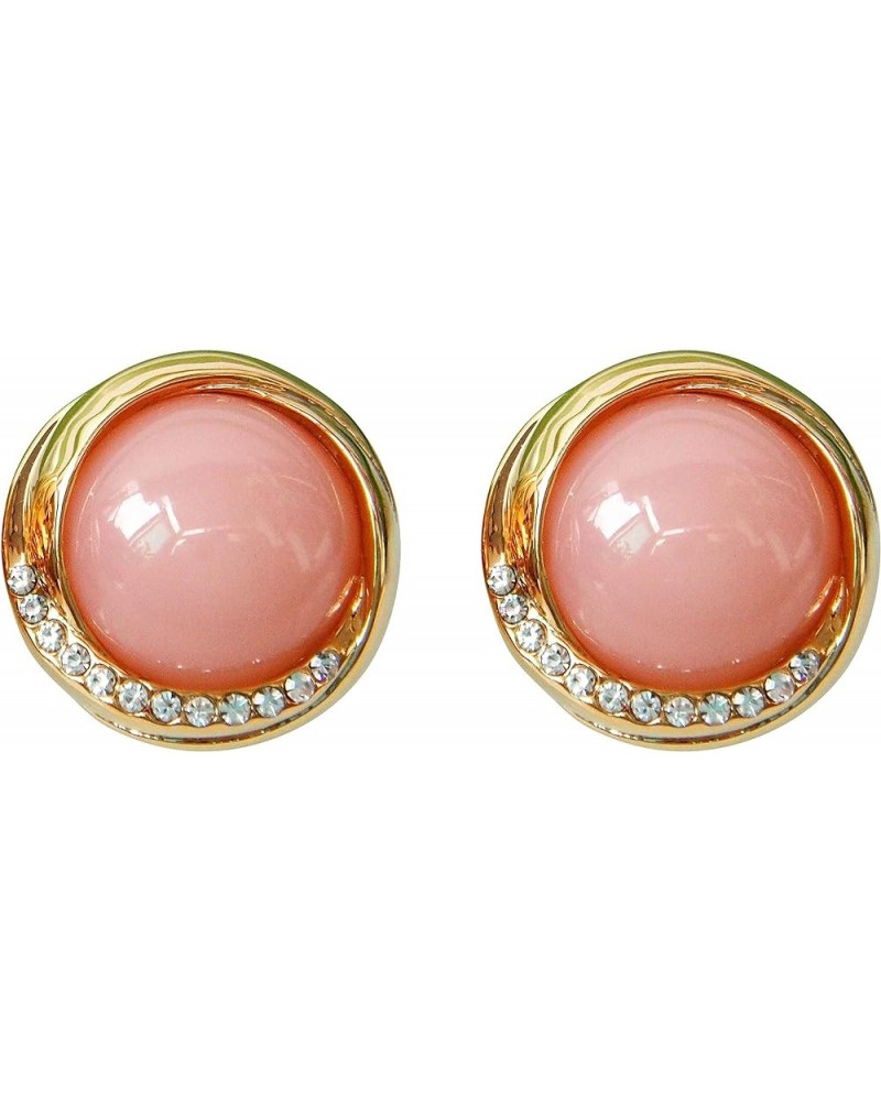 18k Gold Plated Crystal Yellow Created-opall Round Az1009h Leverback Hoop Earrings A-Orange Stud $9.00 Earrings