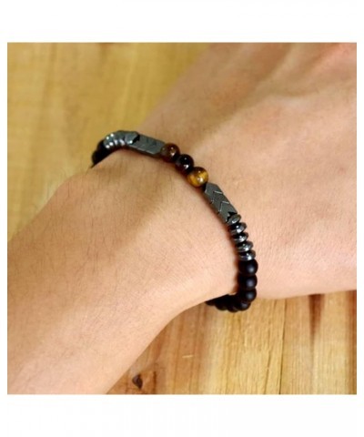 Tiger Eye Natural Stone Bracelet Collection - (Ethnic Wallet Gift) Natural Tiger Eye & Hematite Bracelets $9.85 Bracelets