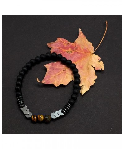 Tiger Eye Natural Stone Bracelet Collection - (Ethnic Wallet Gift) Natural Tiger Eye & Hematite Bracelets $9.85 Bracelets