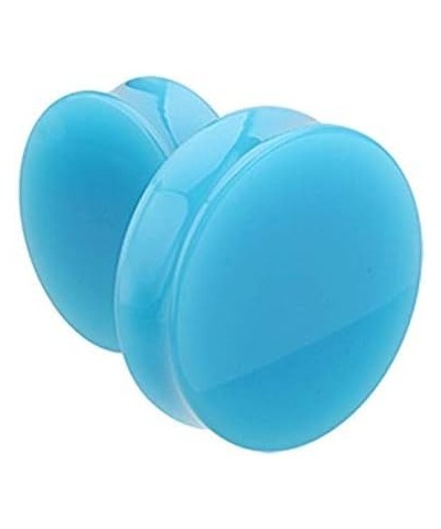 Supersize Neon Colored Acrylic Double Flared Ear Gauge Plug Earrings 1-7/8" (48mm), Light Blue $15.29 Body Jewelry