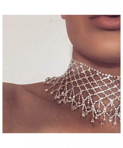 Rhinestone Choker Necklace Festival Summer Chain Necklaces Costume Accessories for Women and Girls Gold $7.55 Necklaces