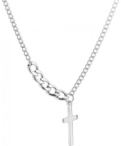 Women's Cross Pendant Necklace - Casual College Style Silver Necklace, Christian Religious Jewelry Gift $6.59 Necklaces